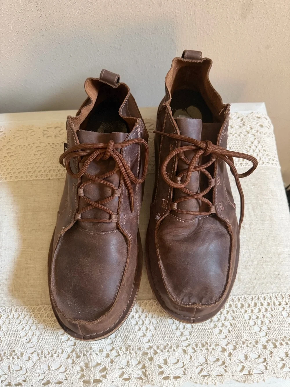Teva Boots Mens 13 Brown Leather Mush Atoll Chukka Ankle Lace Up Casual 1009164